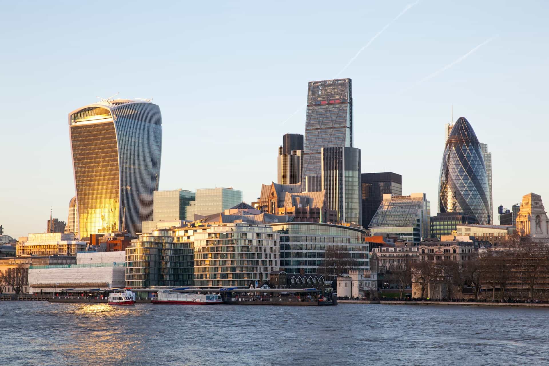 London Skyline with Gherkin and River Thames